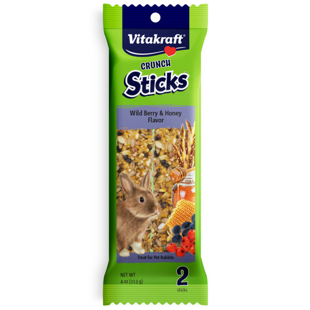 Vitakraft Rabbit Crunch Sticks w/Whole Grains & Wildberry Treat Sticks