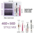 thumbnail image 3 of DIY Lash Extension Mix Styles Individual Lash Clusters with Bond&Seal Remover Tweezers Lash Brush eye Makeup tool, 3 of 9