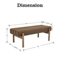 thumbnail image 4 of Dayalane Upholstered End of Bed Bench, Modern Ottoman Tufted Bedroom Bench with Solid Wood Legs for Living Room, Entryway, Vanity, Chenile Brown, 4 of 9
