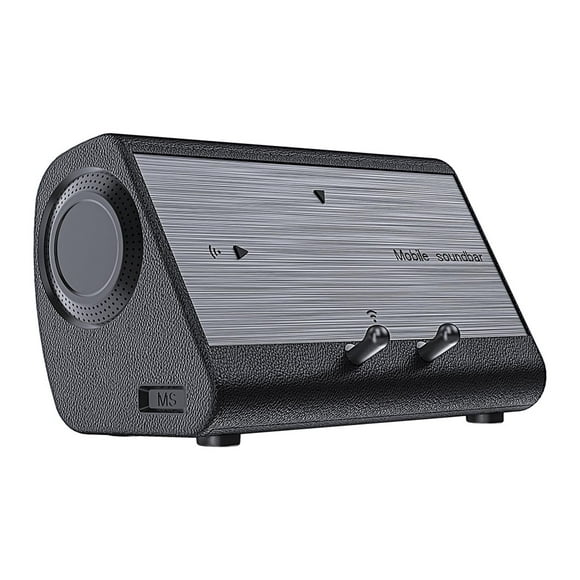 Bluedio Bluedio MS Wireless Induction Soundbar with Phone Holder, 3W Portable Speaker, 6-Hour Playtime, Compact Design, Black