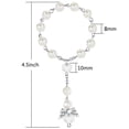 thumbnail image 4 of 30 Pcs Baptism Acrylic Rosary Beads Mini Rosaries Angel with Organza Bags for the First Communion Ba, 4 of 5