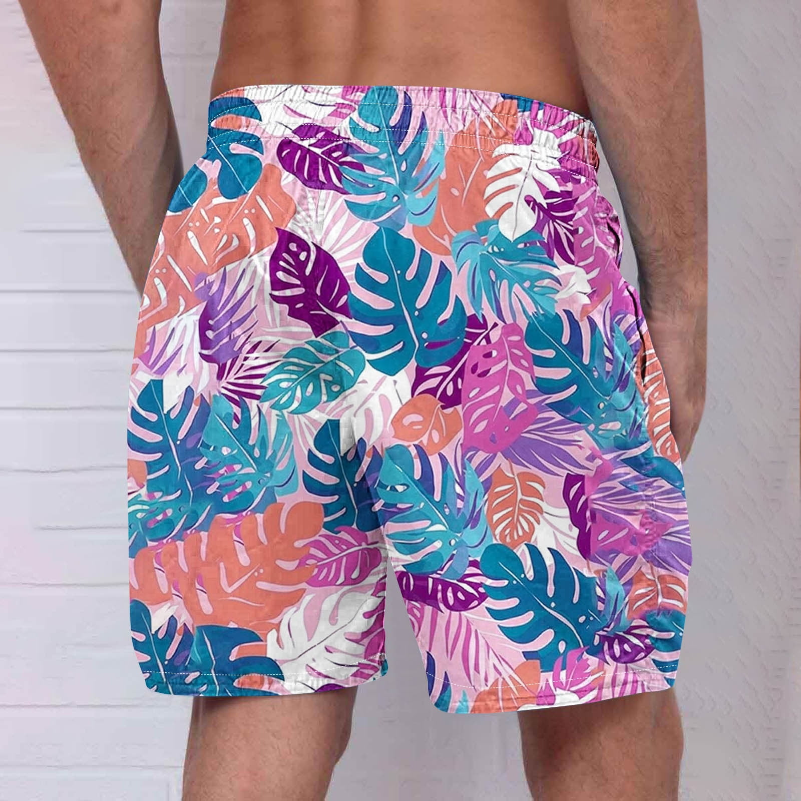 Miqool Mens Swim Trunks Quick Dry Beach Board Shorts Hawaiian