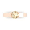 thumbnail image 2 of 1.0ct Cushion Cut White Sapphire 18k Pink Rose Gold Engraving Statement Bridal Wedding Solitaire Designer Ring Size 8.25, 2 of 7