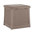 thumbnail image 1 of Suncast Éléments Carré Résine Patio Bac de Rangement Table de Fin, Taupe Foncée, 1 of 5
