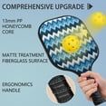 thumbnail image 4 of Pickleball Paddles Set Of 1, Fiberglass Surface, Colorful Lines Print, 1 Paddle, 2 Balls & Bag, 4 of 5