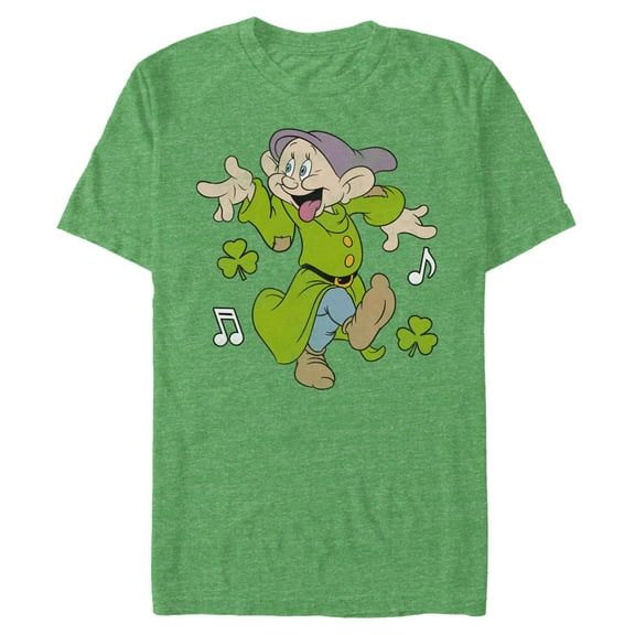 Mens Snow White and the Seven Dwarfs St. Patrick's Day Dopey Dance T Shirt