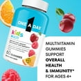 thumbnail image 4 of One A Day Kids Multivitamins Gummies with Vitamin C, D, E & Zinc for Immune Support, Assorted Fruit Flavors, 60 Count, 4 of 11