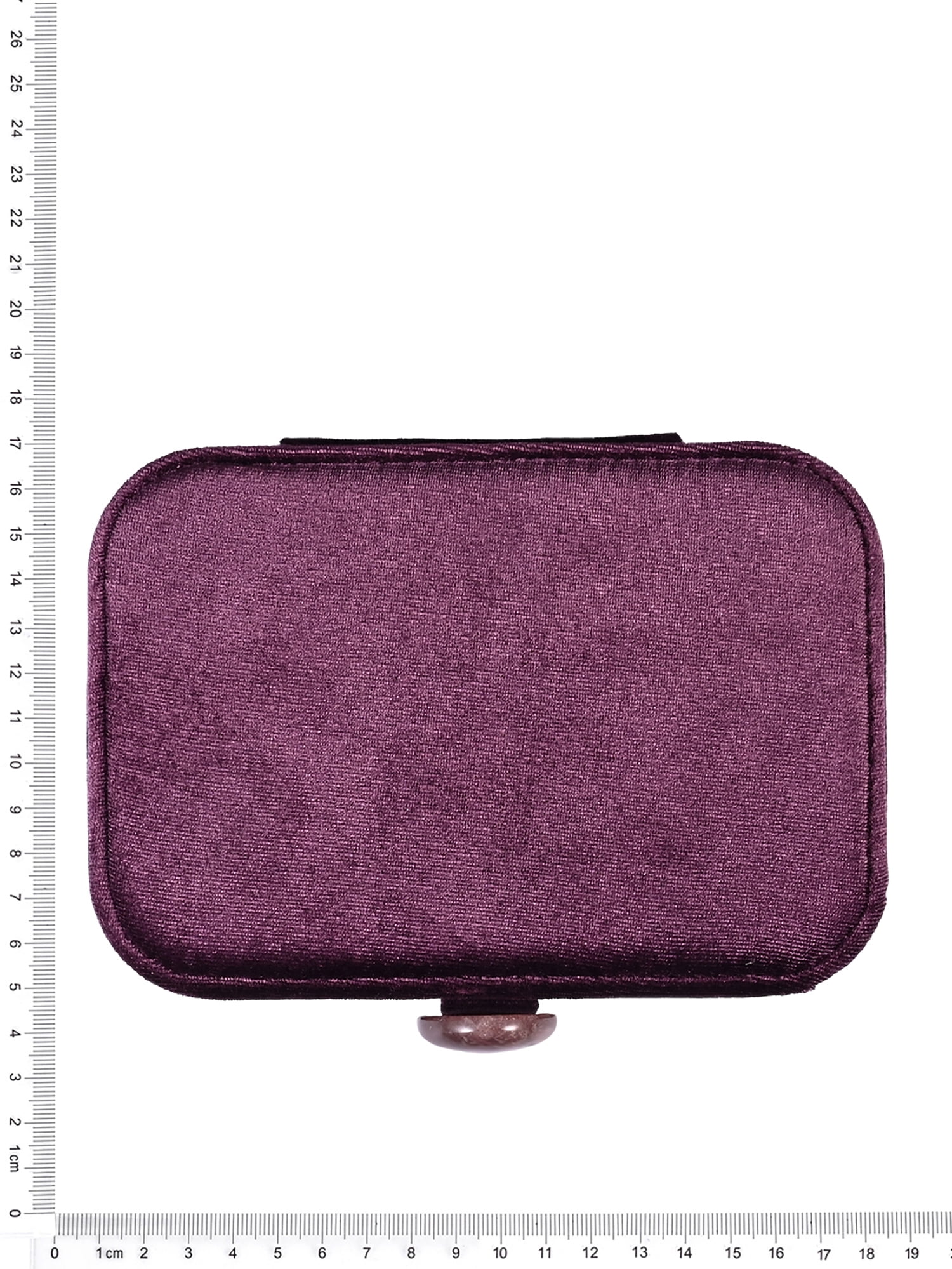 Scenario Women's Rectangular Faux Velvet Jewelry Organizer, Purple