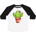 thumbnail image 3 of Inktastic Cute Cactus with Flower Hairpiece Boys or Girls Toddler T-Shirt, 3 of 5