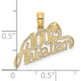 thumbnail image 3 of 14K Yellow Gold 100% Hawaiian Charm (13.9 X 19.75) Made In United States k8895, 3 of 5
