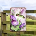 thumbnail image 2 of Placa Metal Vintage Colibrí Pintura Hierro Rectangular Arte Pared 20x30 Cm, 2 of 9