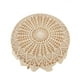 Blanc Vintage Crochet Coton Dentelle Nappe Table Ronde Couverture de Tissu /31.50inch Floral – image 5 sur 9
