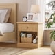 thumbnail image 3 of Yeshouse Mesita de noche acanalada, mesita de noche de madera natural con cajón, mesa auxiliar rústica y armario de almacenamiento para dormitorio o sala de estar, 3 of 7
