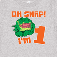 thumbnail image 4 of Inktastic Oh Snap I'm 1 Cute Green Alligator Boys or Girls Baby T-Shirt, 4 of 5