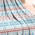 thumbnail image 3 of Blue and Red Christmas Pattern Blanket,Comfortable Soft Flannel Throw Blanket,All Season,Warm Lightweight Blankets for Sofa Bed Couch Living Room Chair,30"x40", 3 of 4