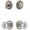 Satin Nickel, variant on Grandeur 826672 Soleil Solid Brass Single Cylinder Keyed Entry Knobset And Deadbolt Combo