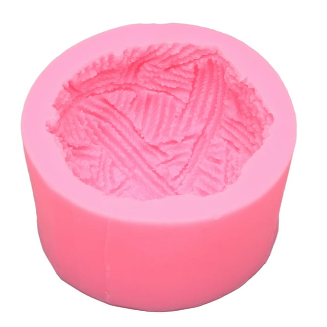 Molde de vela de yeso para aromaterapia, molde de silicona para mousse de chocolate, para decorar pasteles con bolas de lana tridimensionales.