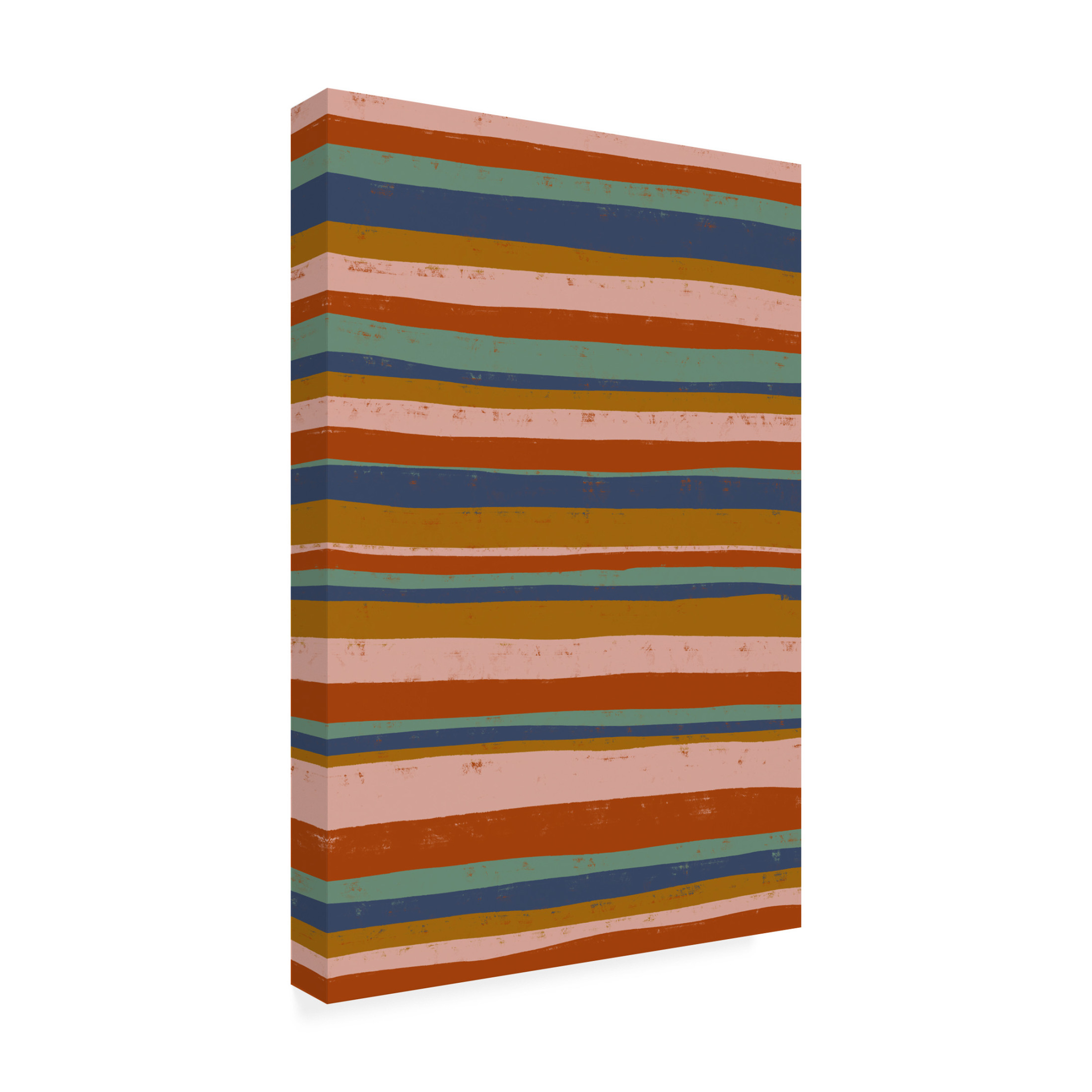Canvas Wall Art - Treechild 'Ethno Colors Stripes' Wall Art for Living Room, Bedroom, or Office D?cor by Trademark Fine Art - 12 x 19 Inches