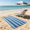thumbnail image 4 of Linnome Striped Large Beach Towel, Sand Resistant Quick Dry Travel Towel, Soft Absorbent Outdoor Blanket Towel for Seaside, Pool, Picnic, Camping Trips, 4 of 6