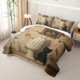 thumbnail image 3 of Erosebridal Kawaii Ghost Quilt King, Happy Halloween Butterfly King Coverlet Set for Boys Girls, Beige Black Warm Brown, 3-Piece 1 Bedspread and 2 Pillowcases, 3 of 7