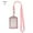 pink, variant on Multi colored PU Leather Badge Case Card Sleeve Name Card Holders Protective Shell Bus ID Holders RED H