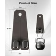 thumbnail image 6 of Luxurious Leather Car Purse Holder Hooks - 2PCS Multifunctional Headrest Hangers for Seat Back Storage (Brown), 6 of 12