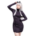 thumbnail image 4 of DAZCOS Gojo Satoru - Vestido ajustado con gafas para mujer, disfraz de Cosplay, vestido morado, disfraz de Gojo Satoru, versión femenina, 4 of 5
