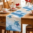 thumbnail image 5 of Blue Coastal Turtle Table Runner 72 Inches, Sea Nautical Summer Beach Ocean Bed Runner Dresser Scarves Tabletop for Indoor Outdoor Parties/Ceremony/Banquet, 18" x 72", 5 of 9