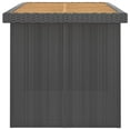 thumbnail image 2 of vidaXL 11 Piece Outdoor Dining Set with Cushions Poly Rattan Black, 2 of 5