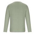 thumbnail image 5 of IROINNID Plain Long Sleeve Shirts for Men Loose Formal Solid Color Shirt Top Turndown Collar Blouse & Shirt On Sale,Green, 5 of 7