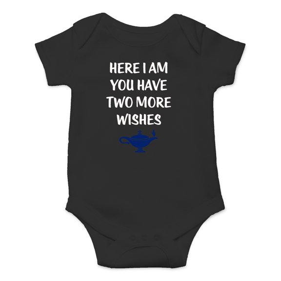 Here I Am, You Have Two More Wishes - Genie in The Lamp - Cute One-Piece Infant Baby Bodysuit