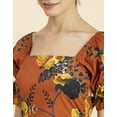 thumbnail image 5 of MoomayaWomens PrintedSquare Neck Summer Dress,Short PuffedSleeves Tiered Cotton Dress, 5 of 8