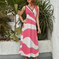 thumbnail image 2 of Vestido De Noche De Lujo Sin Mangas Para Mujer, Irregular Stripe Vestido De Fiesta, 2 of 5