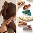 thumbnail image 3 of Hair Claw Clips French Matte Hair Claw Triangle Plastic Hair Clips for Women and Girls Thin Hair, Strong Hold for Thin Curly, 3 of 4