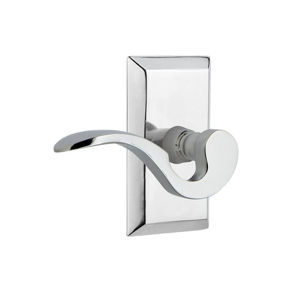 Nostalgic Warehouse Stuman_Prv_238_Nk_Lh Manor Privacy Door Lever Set - Chrome