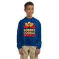thumbnail image 2 of Awkward Styles Happy Thanksgiving Day Youth Sweatshirt for Boys Girls Gobble Turkey Crewneck Tops for Kids, 2 of 5