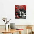 thumbnail image 3 of Nawypu  Black and White Red Waterfall Canvas Prints Wall Art For Bathroom Home Decor Modern Landscape Red Woods Pictures Printing Paintings for Bedroom, 3 of 5