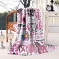 thumbnail image 2 of Pink Breast Cancer Blanket,Comfortable Soft Lamb Wool Throw Blanket,All Season,Warm Lightweight Blankets for Sofa Bed Couch Living Room Chair,60"x80", 2 of 4