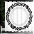 thumbnail image 4 of Ambesonne Black Shower Curtain, Abstract Art Theme White, 69"Wx75"L, Black, 4 of 5