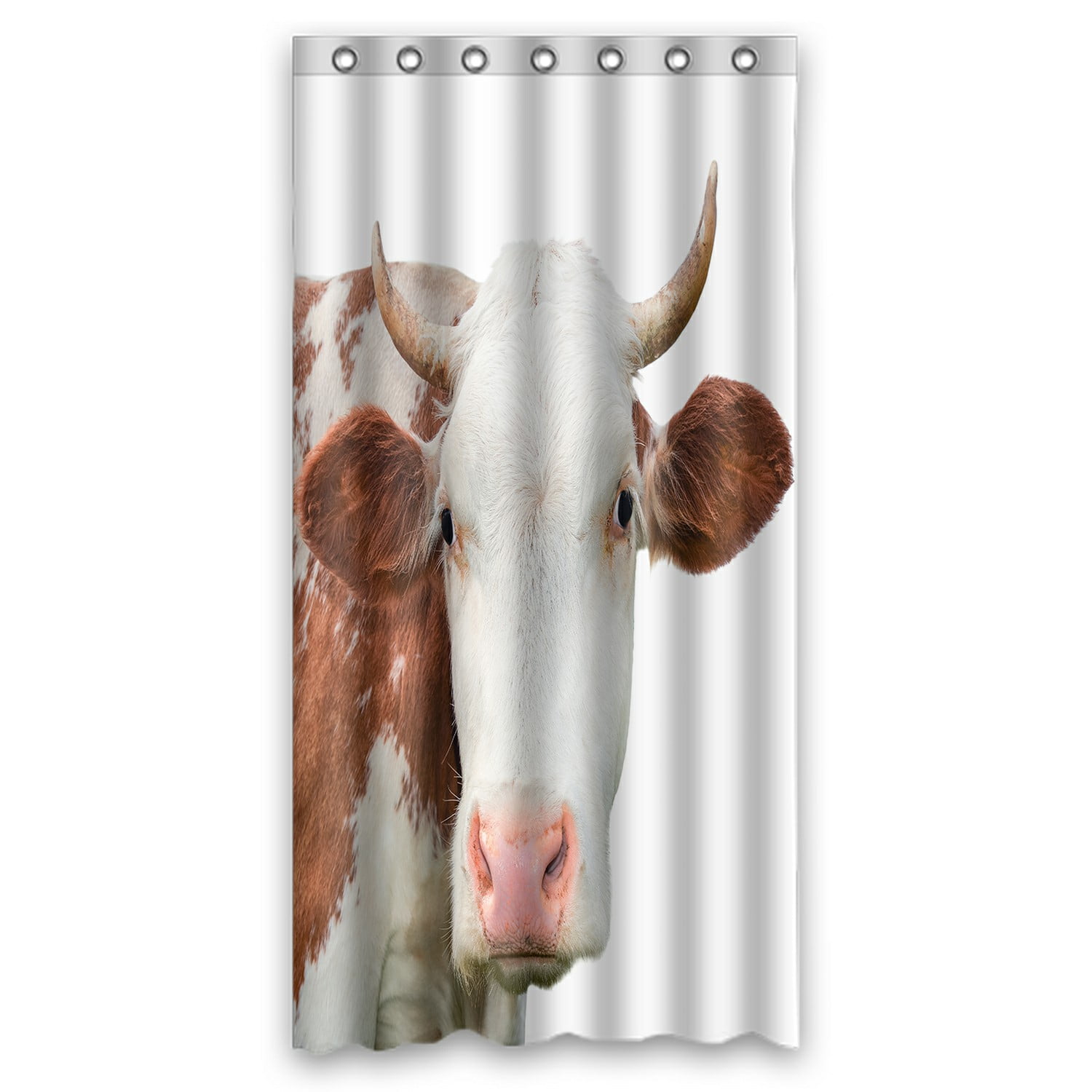 Abphqto Funny Cow Looking At The Camera Waterproof Polyester Shower Curtain And Hooks For Home Decor 36x72 Inch Walmart Com Walmart Com