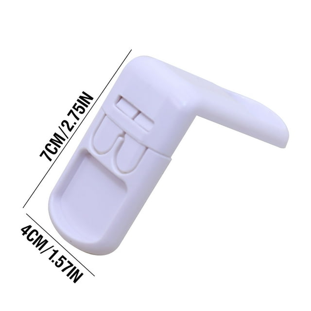 Security Products Wardrobe Cabinet Door White Double Snap 90 Degree Right Angle Lock