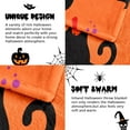 thumbnail image 6 of Fall Halloween Throw Blanket, Halloween Black Kitty Pumpkin Ghost Spooky Velvet Fleece for Sofa Bed Couch Chair Dorm 50" x 60", 6 of 6
