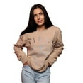 thumbnail image 3 of Virgo Women’s 100% Premium Cotton Beige Crewneck Pullover Sweatshirt - Size L - Miracles Manifester, 3 of 5