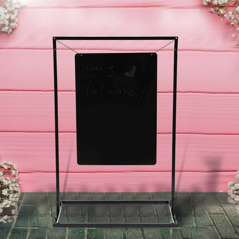 Rectangle Black Metal Flower Stand Pedestal Wedding Decor Welcome Sign Arch  Rack 