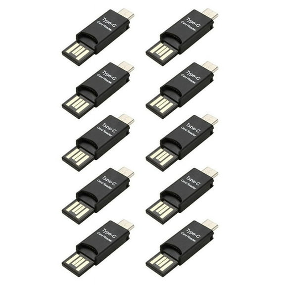 10X USB 3.1 Type C USB-C to Micro-SD TF Card Reader Adapter for PC Cellphone
