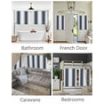thumbnail image 3 of Navy Blue White Gradient Short Blackout Curtains 24 Inch Long Simple Pattern Rod Pocket Kitchen Curtains, 2 Panels Thermal Insulated Room Darkening Drapes for Bedroom, 30"W x 24"L, 3 of 5