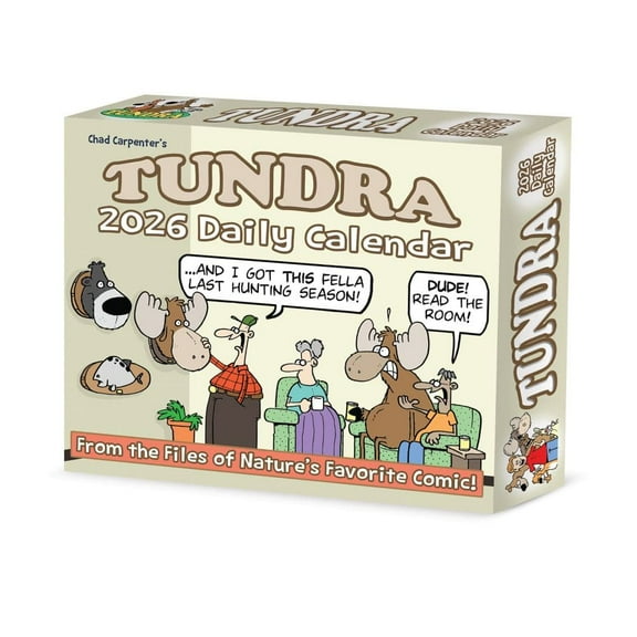 Willow Creek Press, Tundra 2026 Desk Calendar, 6.18'' X 5.43'', Daily Calendar with Adhesive Binding