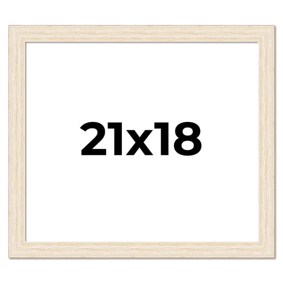 21x18 Frame White Barnwood Picture Frame - Modern Photo Frame Includes UV Acrylic Shatter Guard