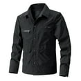 thumbnail image 1 of Styesk Jackets for Men Men's Fashion Casual Solid Color Buttons Pockets ButtonZipper Long Sleeve Outwear Coat, 1 of 8