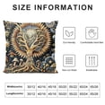 thumbnail image 5 of Nawypu  Boho Art Throw Pillow Cushion Cover, Occult Sun Waves Night and Day Mushrooms Moon Skull Secrets of World, Decorative Square Accent Pillow Case, Blue Violet Pale Brown, 5 of 5